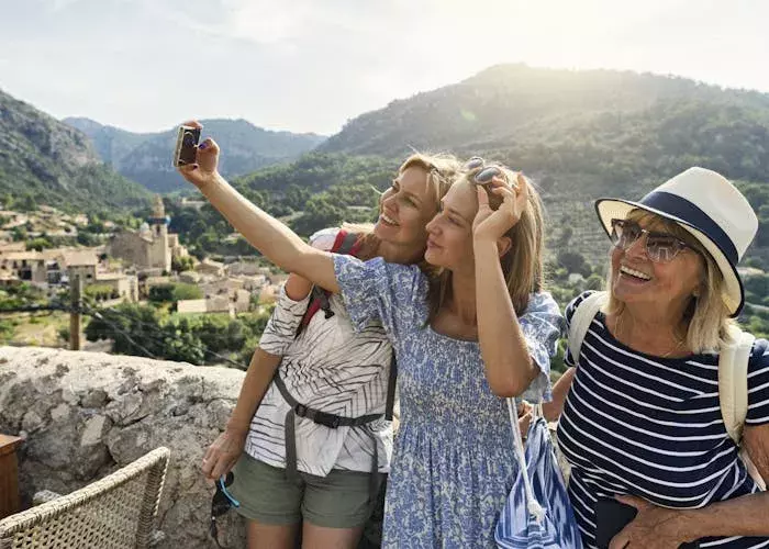 Family taking a selfie