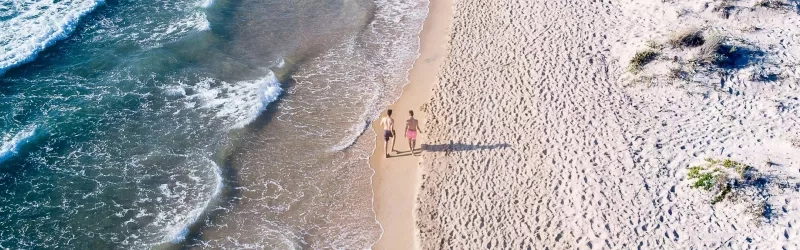 Walking on the beach