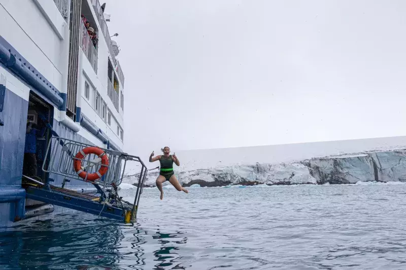 Polar plunge Antarctica