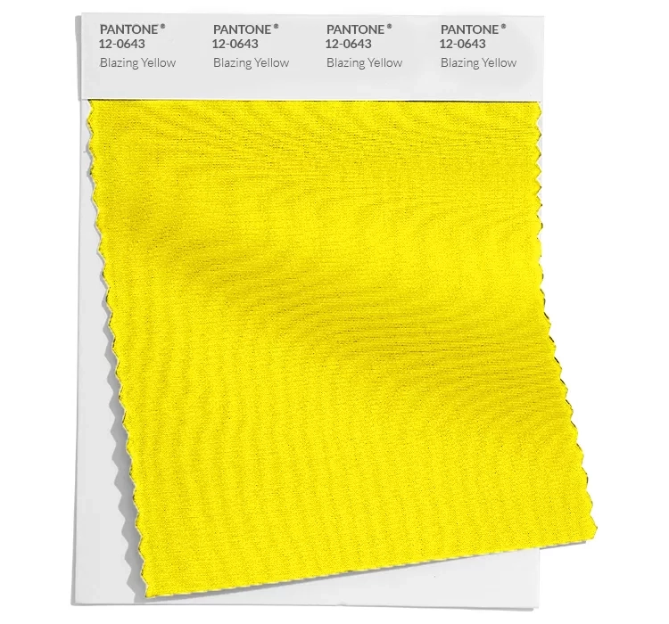 PANTONE Blazing Yellow