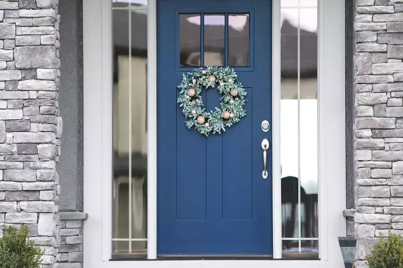 blue front door