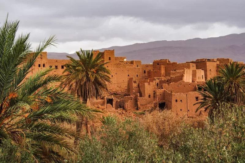 Landscape of the thousand kasbahs valley, Morocco