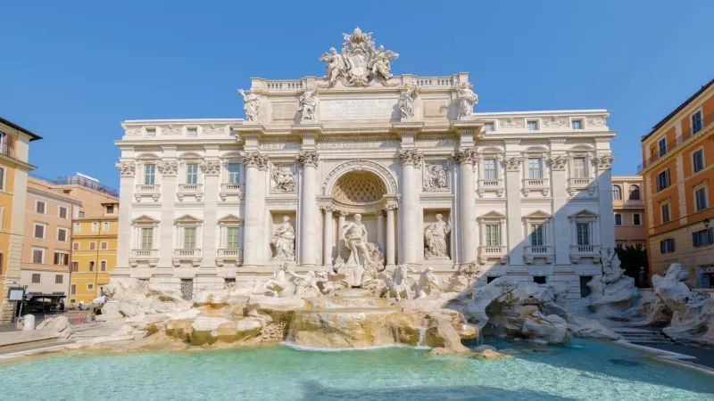 Trevi Fountain, Rome, Italy. City trip Rome during summer