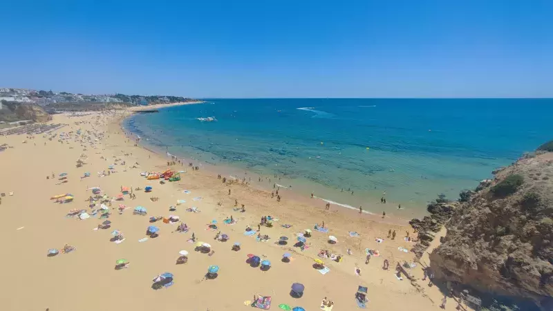 Fisherman`s beach in Albufeira, Portugal