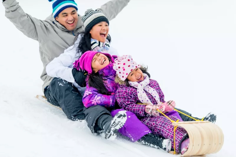 winter sledding