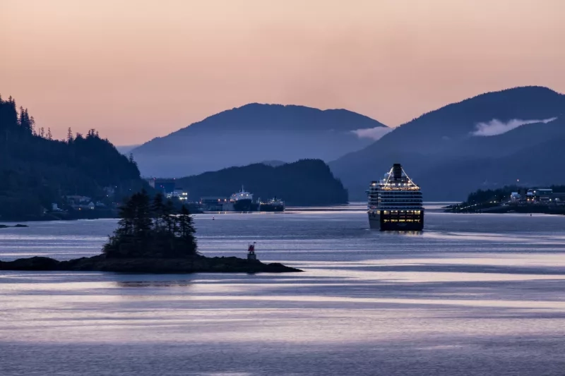 Sailing Into Ketchikan at Dawn