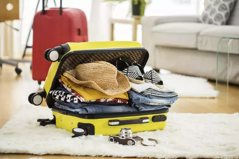 travel suitcase at home